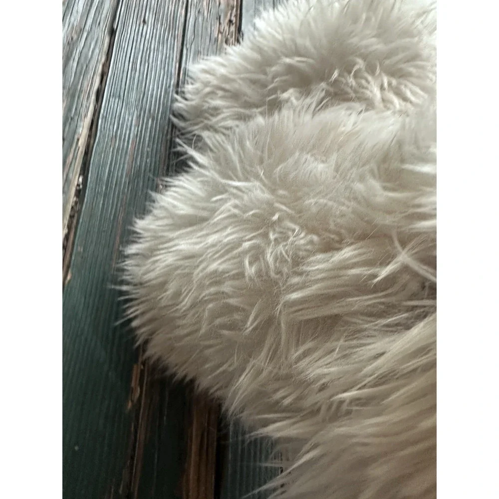 Pottery Barn: Luxe Faux Fur Dog with Antlers Shaped Plush Christmas